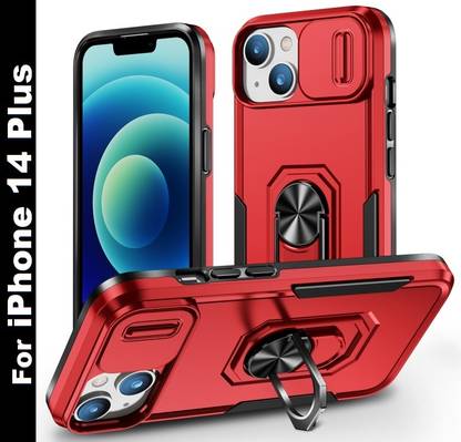 Moshking Back Cover for iPhone 14 Plus Slide Camera Case | Heavy Military Grade 360° Protection Phone Case