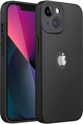 MobiLooks Back Cover for Apple iPhone 13, Original Silicone Logo Cut Shockproof Full Body Protection Case