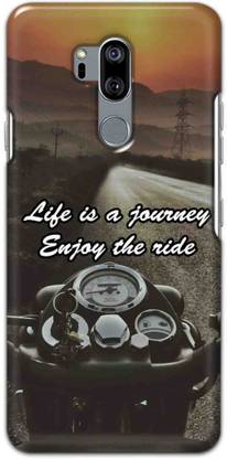 NDCOM Back Cover for LG G7 ThinQ Life is a Journey, Enjoy The Ride Printed