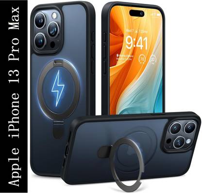Coverskart MagSafe Ostand Back Cover for Apple iPhone 13 Pro Max, Frosted Utlra Hybird MagSafe Case
