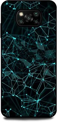 KEYCENT Back Cover for POCO X3 RUBIKS CUBES, CUBES, SCHEME, BLUE, TRIANGLES, TEXTURE