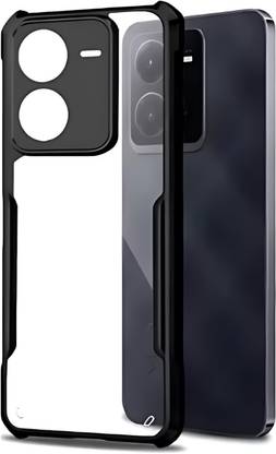 Laxmihub Back Cover for IQ00Z9 5G, Hybrid Hard Transparent Back TPU Bumper
