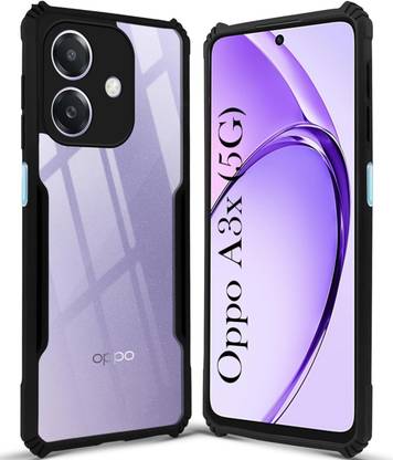 Teleform Back Cover for Oppo A3X 5G armour full protection eagle cover (Black, Transparent)