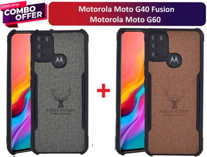 Spicesun Back Cover for MOTOROLA G60 / Vegan PU Leather / Corner Four Side Edges & Camera Lens Protection