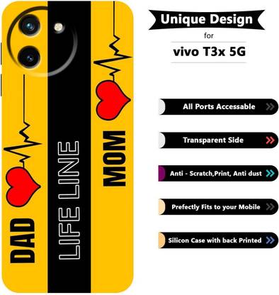 BUYMORE Back Cover for Vivo T3x 5G