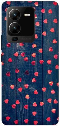 JUGGA Back Cover for vivo V25 Pro 5G, V2158, RED, HEART, SHAPE, COUPLE, LOVE