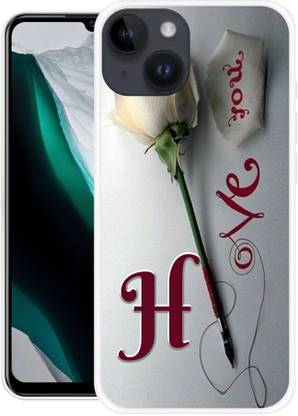 ADZIRE Back Cover for Apple iPhone 14, H LOVES H NAME,H NAME, H LETTER, ALPHABET,H LOVE H NAME