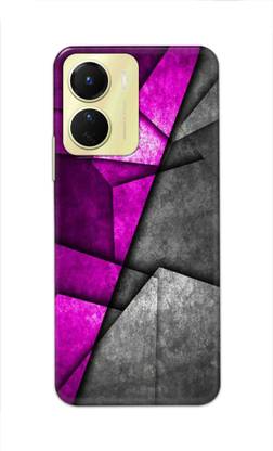 NDCOM Back Cover for Vivo Y16 Purple Abstract Printed