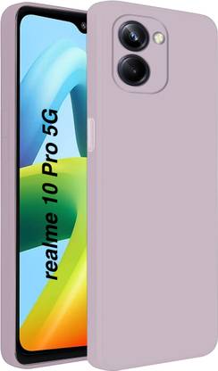 MobiLooks Back Cover for Realme 10 Pro 5G, Hybird Liiquid Silicone Soft Anti shock Case