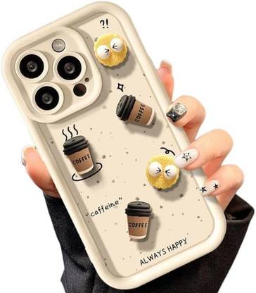 Loopee Back Cover for Apple Iphone 16 Pro Cute Fun 3d Ball Coffee Silicone Case