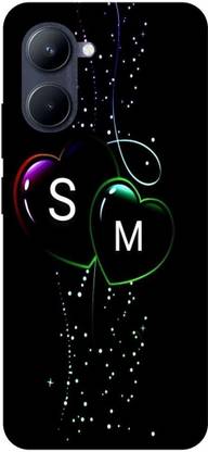 Voleano Back Cover for Realme C33, RMX3627, S M, S LOVES M, NAME, ALPHABET, SM LOVE, HART