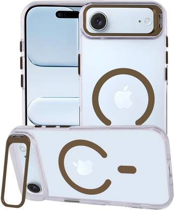 AIBEX Back Cover for Apple iPhone 17 Air| Transparent Slim Case with Built-in Camera Stand | MagSafe Compatible