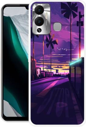 INTELLIZE Back Cover for Infinix HOT 12 Play PALM TREE, NIGHT, NATURE, ROAD, TREE