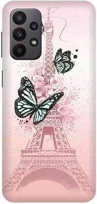 DIKRO Back Cover for SAMSUNG Galaxy A23 5G, PINK, BUTTERFLY, EIFEL, TOWER, PARIS
