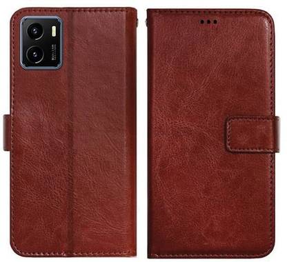 Loopee Flip Cover for Vivo Y15s, V2125 Premium Leather Finish, with Card Pockets, Wallet Stand