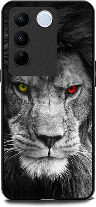 INDICRAFT Back Cover for Vivo V27 5G (LION, THE KING OF JUNGAL, LION FACE )