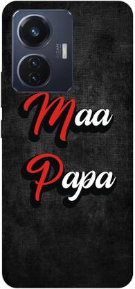 Thecoverking Back Cover for Vivo T1 44W, MOTHER, MAA, FATHER, LIFE LINE, I LOVE MY MOM DAD