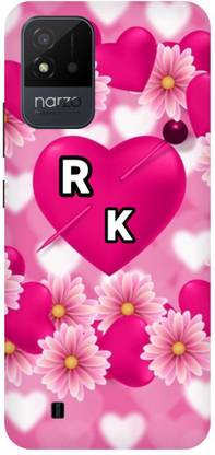 ThePrintlink Back Cover for Realme Narzo 50i, RMX3231, R K, R LOVE K, R K NAME, R K ALPHABET, HEART