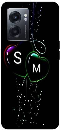 Voleano Back Cover for Realme Narzo 50 5G, RMX3571, S M, S LOVES M, NAME, ALPHABET, SM LOVE, HART