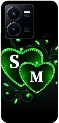 ThePrintlink Back Cover for Vivo Y35,V2205, S M, S LOVE M, S M NAME, S M ALPHABET, LOVE, HEART