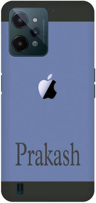 COVERJET Back Cover for Realme C31-APPLE- LOGO- PRAKASH- NAME- PATTERN