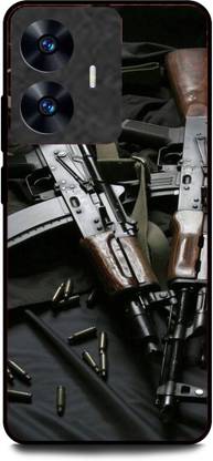 INTELLIZE Back Cover for Realme C55 PUBGM416, ARMY, DJ ALOK, GUN, FREEFIRE, JUEGO, GUN