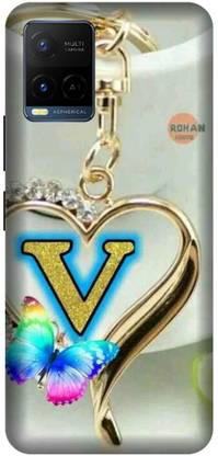 3D U PRINT Back Cover for VIVO Y21E ,V2111 V letter,V name V word