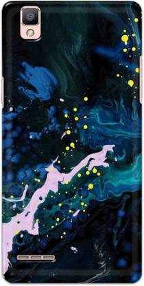 NDCOM Back Cover for OPPO F1 Color Art Blue Printed