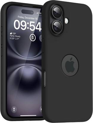 VONZEE Back Cover for iPhone 16 Case 6.1 inches, Liquid Silicone 3 Layers Logo Cut Soft Gel Rubber Phone Case