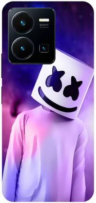 Bluvver Back Cover for Bluvver Back Cover For Vivo Y35, V2205 Dj,Face,Marshmello,Smile