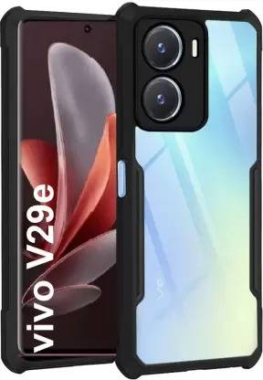 Mobile Case Cover Back Cover for Shockproof Sleek Hybrid Armor VIVO V29e Back Cover Case (Transparent PC + TPU)