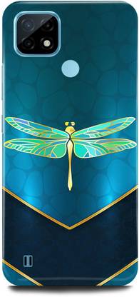 play fast Back Cover for Realme C25Y, RMX3268 BLUE, BUTTERFLY, COLORFUL