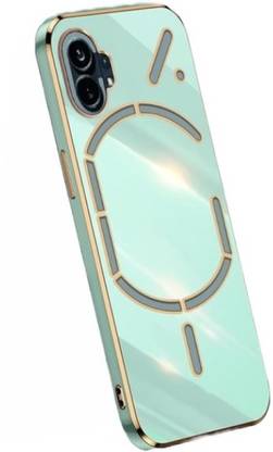 LOWCOST ASM Back Cover for Nothing Phone (1), Luxury Plating Square Frame Silicone Case For Nothing Phone 1