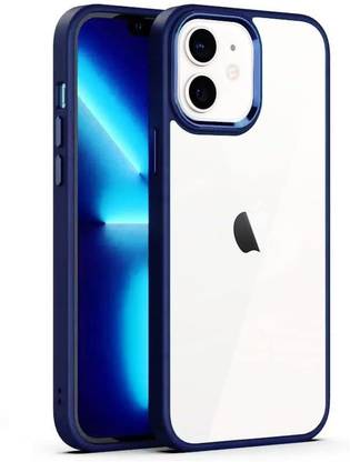 forcho Back Cover for iPhone 12 Series Metal Lock Bumper Case with Lens Ring Protection (Blue)