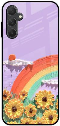 QRIOH Glass Back Cover for Samsung Galaxy M14 5G