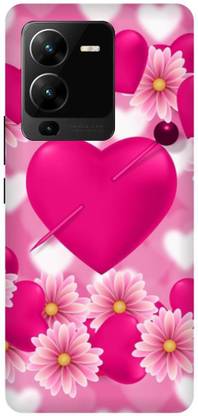 JUGGA Back Cover for vivo V25 Pro 5G, V2158, HEART, PINK, HEART, DIAMOND, LOVE, COUPLE