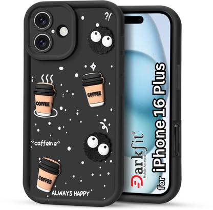 DARKFIT Back Cover for Apple iPhone 16 Plus, 3D Coffee Design Case
