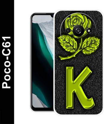 LUCKY MOBI.COM Back Cover for Poco C61, K NAME, K LOVE, K ALPHABET, K LETTER NAME