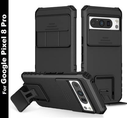 ShieldTech Back Cover for Google Pixel 8 Pro, Sliding Camera Shield & Stereoscopic Holder 360° Protection Phone Case