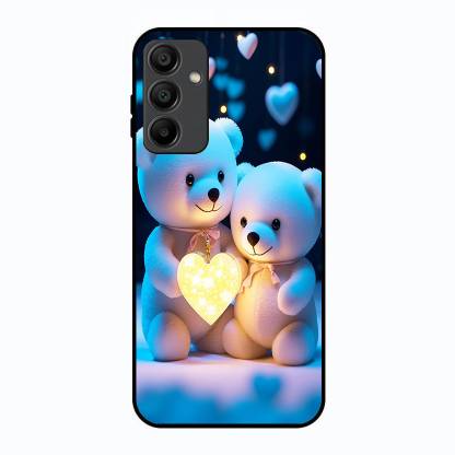 FAZAKA Back Cover for Samsung Galaxy A15 5G On Glossy Metal Phone Cover | LIGHTING PANDAS COUPLE