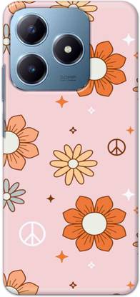 NDCOM Back Cover for REALME C63 4G / NARZO N63 4G Retro Aesthetic Flowers Printed Hard Case