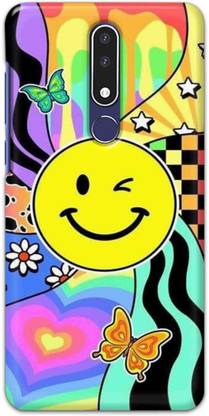 NDCOM Back Cover for Nokia 3.1 Plus Smilely Emoji Multicolour Printed Hard Case