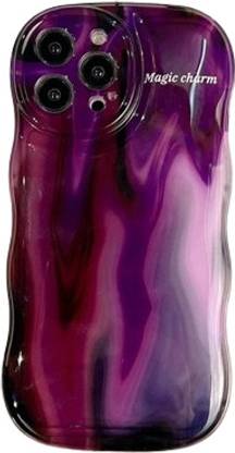 PEEPERLY Back Cover for iPhone 13 Violet Blurred Wave-Dyed Case