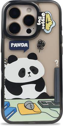 Bucksaa Back Cover for iPhone 16 Pro Lazy Panda