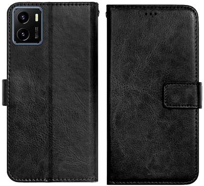 Loopee Flip Cover for Vivo Y01, V2118 Premium Leather Finish, with Card Pockets, Wallet Stand