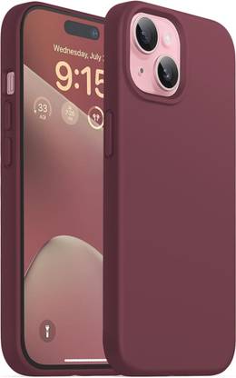 Roshni Electronics Hub Back Cover for BACK COVER, I PHONE 15 Burgundy, CASE & COVER, SILICONE CASE : 	Burgundy