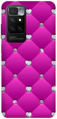 DIKRO Back Cover for REDMI 10 Prime, PINK, HEART, MATTRESS, SHAPE, LOVE