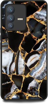 INDICRAFT Back Cover for Vivo V23 Pro 5G (MARBLE, STONE, GOLD, BLACK WHAITE GOLD, WAVY, ABSTRACT )