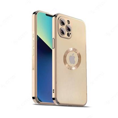gadvik Back Cover for APPLE I PHONE 11 PRO ELECTROPLATED TRANSPARENT CASE ( GOLDEN EDGES)