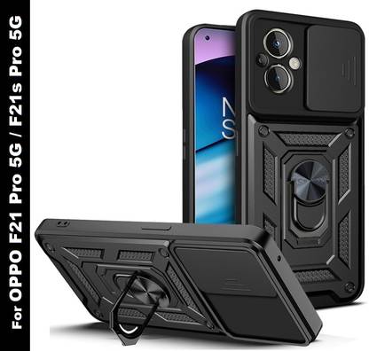 Moshking Back Cover for OPPO F21s Pro 5G, OPPO F21 Pro 5G, 360° Protection Rotate Ring Stand Slide Camera Mobile Case